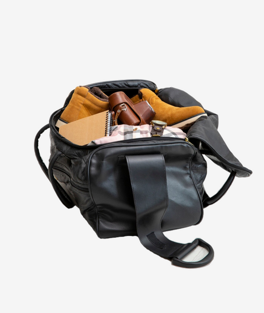 Leather gym bag